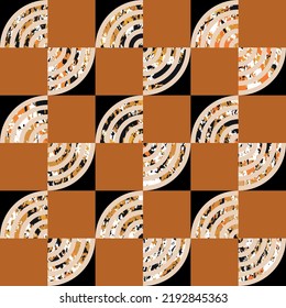Seamless abstract geometric pattern. Vector Illustration.