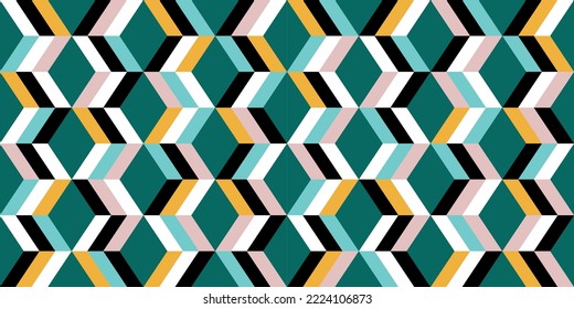 Seamless abstract geometric pattern. Vector Illustration.