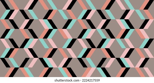 Seamless abstract geometric pattern. Vector Illustration.