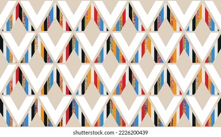 Seamless abstract geometric pattern. Vector Illustration.