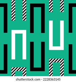Seamless abstract geometric pattern. Vector Illustration.