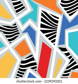 Seamless abstract geometric  pattern. Vector Illustration.