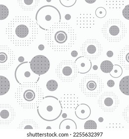 Seamless abstract geometric pattern. Vector Illustration.gray theme light gray background geometric vector pattern with polka dots, circular pattern design.new simple geometric mosaic,tile pattern