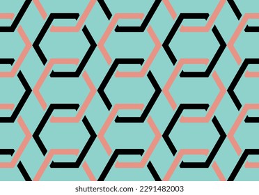 Seamless abstract geometric pattern. Vector Illustration.