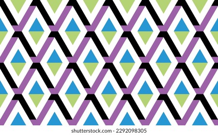 Seamless abstract geometric pattern. Vector Illustration.