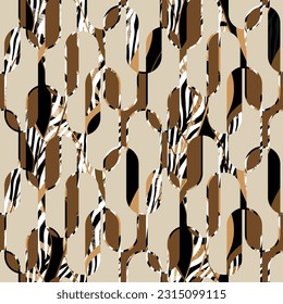 Seamless abstract geometric pattern. Vector Illustration