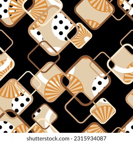 Seamless abstract geometric pattern. Vector Illustration