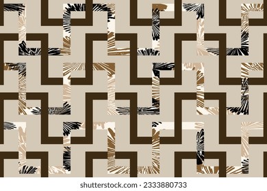 Seamless abstract geometric pattern. Vector Illustration