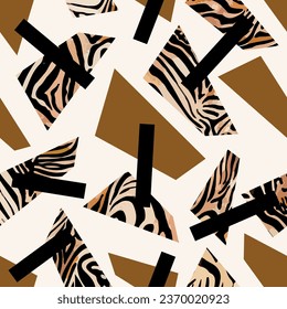 Seamless abstract geometric pattern. Vector Illustration.