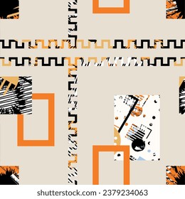 Seamless abstract geometric pattern. Vector Illustration