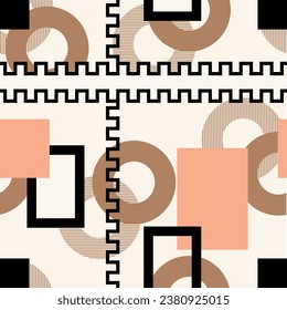 Seamless abstract geometric pattern. Vector Illustration.