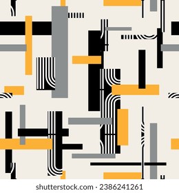 Seamless abstract geometric pattern. Vector Illustration.