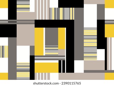 Seamless abstract geometric pattern. Vector Illustration.