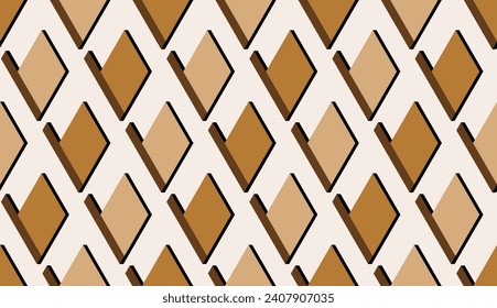 Seamless abstract geometric pattern. Vector Illustration.