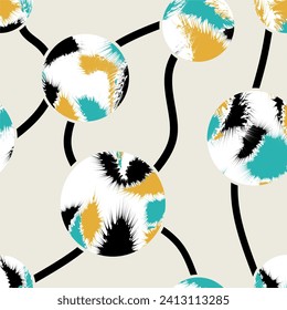 Seamless abstract geometric pattern. Vector Illustration.