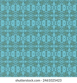 Seamless abstract geometric pattern. Vector Illustration.  Azulejos tiles patchwork. Portuguese and Spain decor.