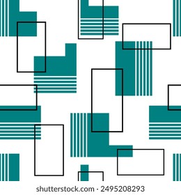 Seamless abstract geometric pattern. Vector Illustration.