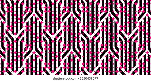 Seamless abstract geometric pattern. Vector Illustration
Monochrome abstract geometric poster templates with modern shape patterns, vector backgrounds. Web banners or book covers and poster