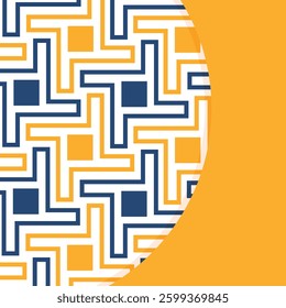 Seamless abstract geometric pattern. Vector Illustration. Reflectarray antenna background. Template copy space and negative space. 