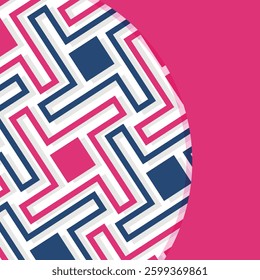 Seamless abstract geometric pattern. Vector Illustration. Reflectarray antenna background. Template copy space and negative space. 