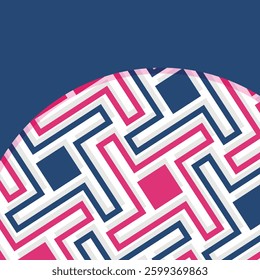 Seamless abstract geometric pattern. Vector Illustration. Reflectarray antenna background. Template copy space and negative space. 