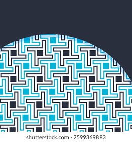 Seamless abstract geometric pattern. Vector Illustration. Reflectarray antenna background. Template copy space and negative space. 