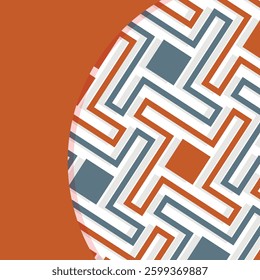 Seamless abstract geometric pattern. Vector Illustration. Reflectarray antenna background. Template copy space and negative space. 