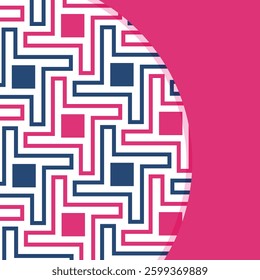 Seamless abstract geometric pattern. Vector Illustration. Reflectarray antenna background. Template copy space and negative space. 