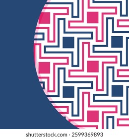 Seamless abstract geometric pattern. Vector Illustration. Reflectarray antenna background. Template copy space and negative space. 