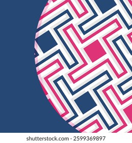 Seamless abstract geometric pattern. Vector Illustration. Reflectarray antenna background. Template copy space and negative space. 
