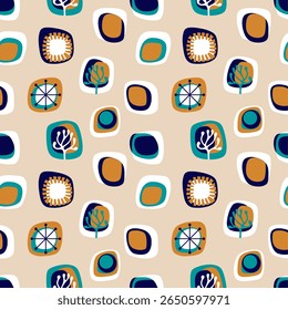 Seamless abstract geometric pattern. Vector Illustration.