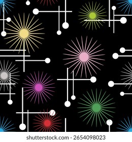 Seamless abstract geometric pattern. Vector Illustration.