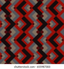 Seamless abstract geometric pattern. Vector illustration. Textile rapport.
