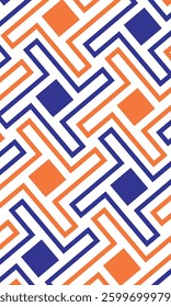 Seamless abstract geometric pattern. Vertical Vector Illustration. Reflectarray antenna background.