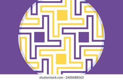 Seamless abstract geometric pattern. Vertical circle Vector Illustration. Reflectarray antenna background. Template copy space and negative space. 