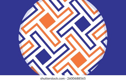 Seamless abstract geometric pattern. Vertical circle Vector Illustration. Reflectarray antenna background. Template copy space and negative space. 