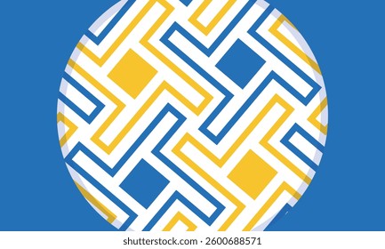 Seamless abstract geometric pattern. Vertical circle Vector Illustration. Reflectarray antenna background. Template copy space and negative space. 