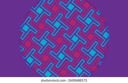 Seamless abstract geometric pattern. Vertical circle Vector Illustration. Reflectarray antenna background. Template copy space and negative space. 
