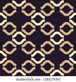 Seamless abstract geometric pattern. Wave. Mosaic texture. Brushwork. Hand hatching. Scribble texture. Textile rapport.