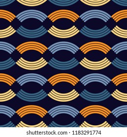 Seamless abstract geometric pattern. Wave. Mosaic texture. Textile rapport.