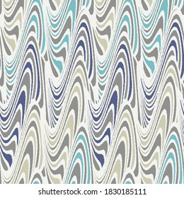 Seamless abstract geometric pattern of wavy stripes.
