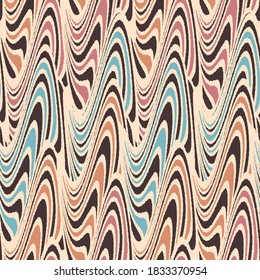 Seamless abstract geometric pattern of wavy stripes.
