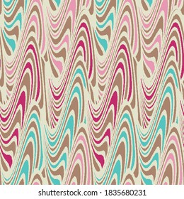 Seamless abstract geometric pattern of wavy stripes.
