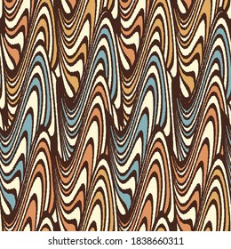 Seamless abstract geometric pattern of wavy stripes.
