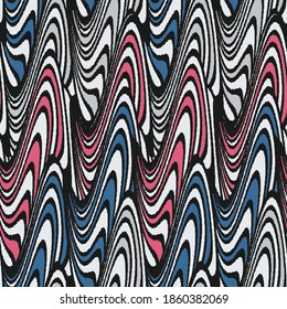 Seamless abstract geometric pattern of wavy stripes.
