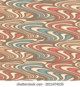 Seamless abstract geometric pattern of wavy stripes.
