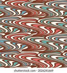 Seamless abstract geometric pattern of wavy stripes.
