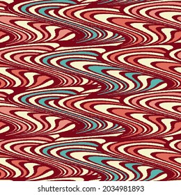 Nahtlose abstrakte geometrische Muster von gewellten Streifen.
