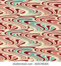 Nahtlose abstrakte geometrische Muster von gewellten Streifen.

