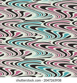 Seamless abstract geometric pattern of wavy stripes.
